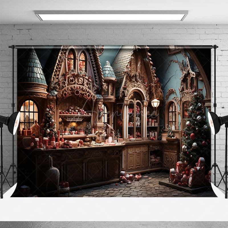 Aperturee - Aperturee Christmas Decoration Bar Counter Holiday Backdrop