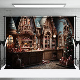 Aperturee - Aperturee Christmas Decoration Bar Counter Holiday Backdrop