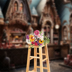 Aperturee - Aperturee Christmas Decoration Bar Counter Holiday Backdrop