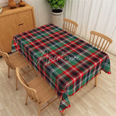Aperturee - Aperturee Christmas Plaid Rectangle Tablecloth Green Red Black Tartan Classic Holiday Farmhouse Table Cover
