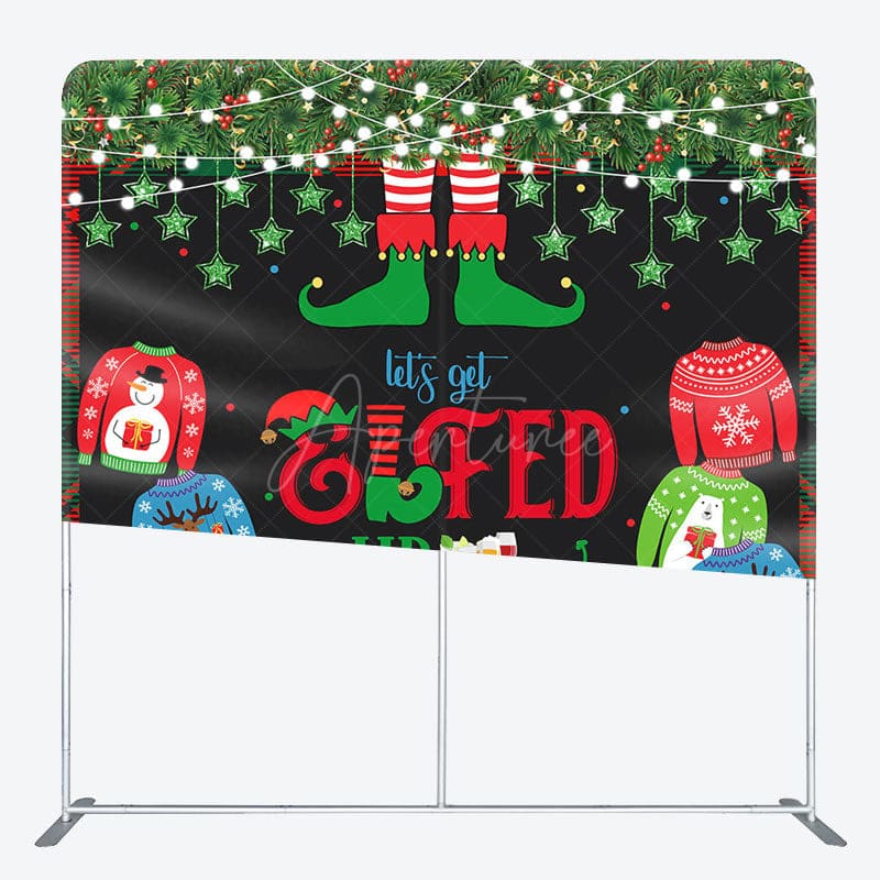 Aperturee - Aperturee Christmas Sweater Elfed Up Tension Fabric Backdrop