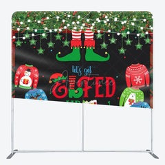 Aperturee - Aperturee Christmas Sweater Elfed Up Tension Fabric Backdrop