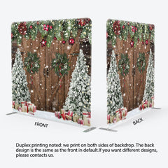 Aperturee - Aperturee Christmas Tree Wreath Door Pillow Case Backdrop