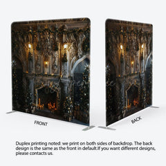 Aperturee - Aperturee Christmas Trees Luxury White Wall Pillow Case Backdrop