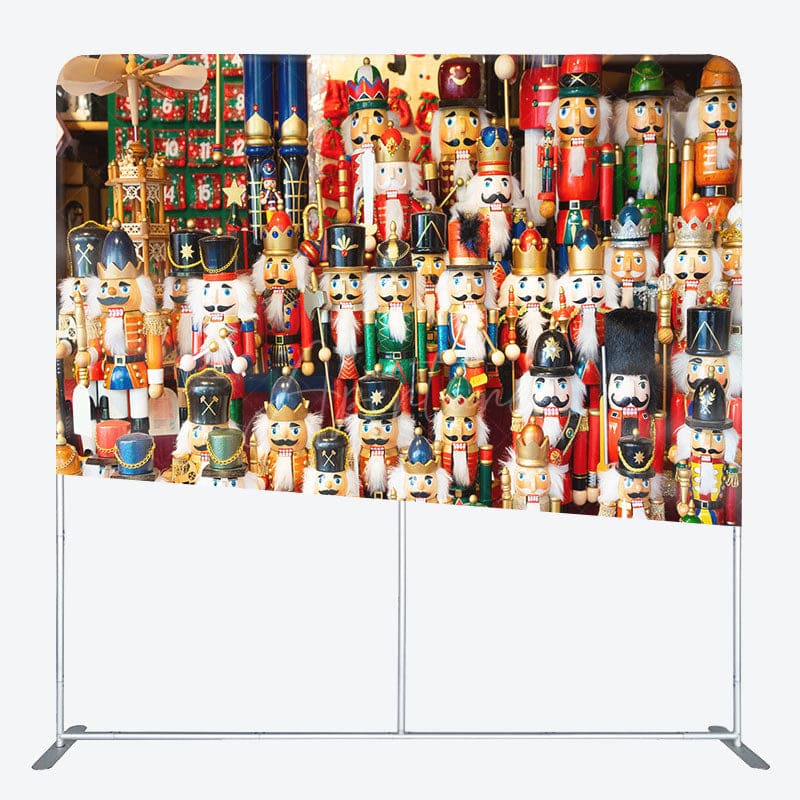 Aperturee - Aperturee Christmas Vibe Nutcracker Store Pillow Case Backdrop