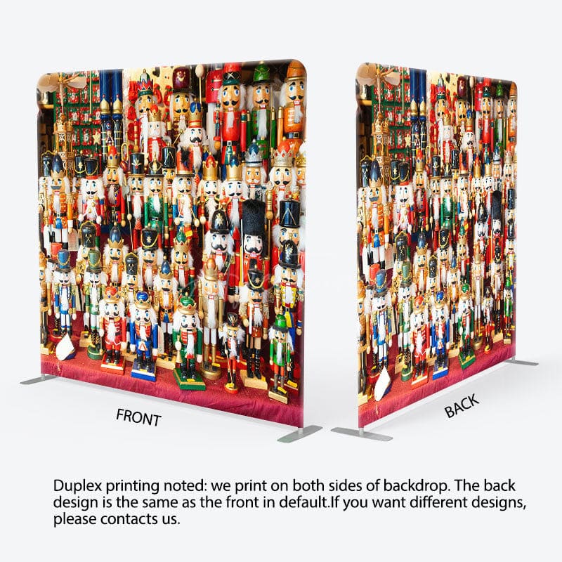 Aperturee - Aperturee Christmas Vibe Nutcracker Store Pillow Case Backdrop