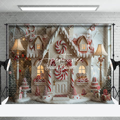 Aperturee - Aperturee Christmas White Fairy Tale House Room Set Backdrop