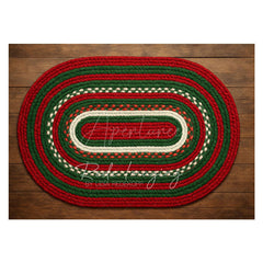 Aperturee - Aperturee Christmas Woven Straw Ropes Photo Rubber Floor Mat