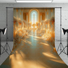 Aperturee - Aperturee Church Flowers Road Sweet Wedding Sweep Backdrop