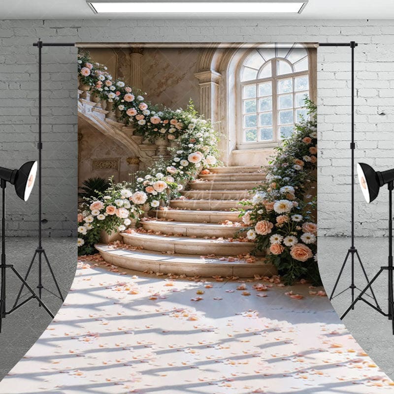 Aperturee - Aperturee Church Steps Bouquets Sunshine Window Sweep Backdrop
