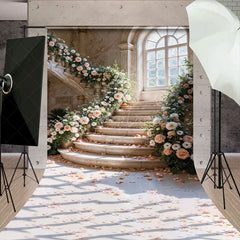 Aperturee - Aperturee Church Steps Bouquets Sunshine Window Sweep Backdrop