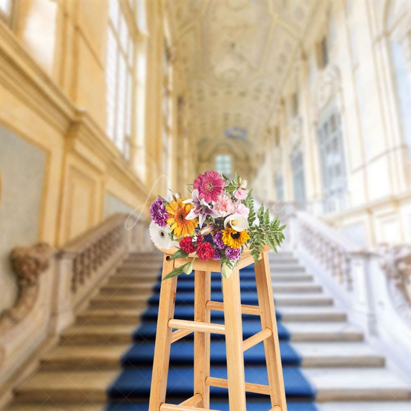 Aperturee - Aperturee Church Steps Cathedral Elegant Photography Backdrop