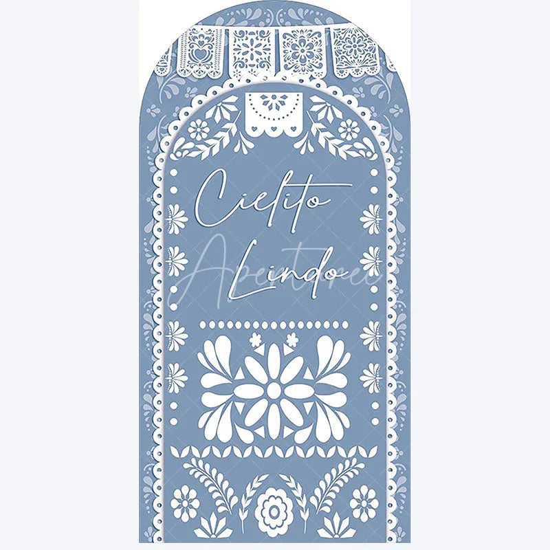 Aperturee - Aperturee Cielito Lindo Boho Wedding Arch Sweetie Baby Shower Backdrop Decor Floral Photo Background for Ceremony