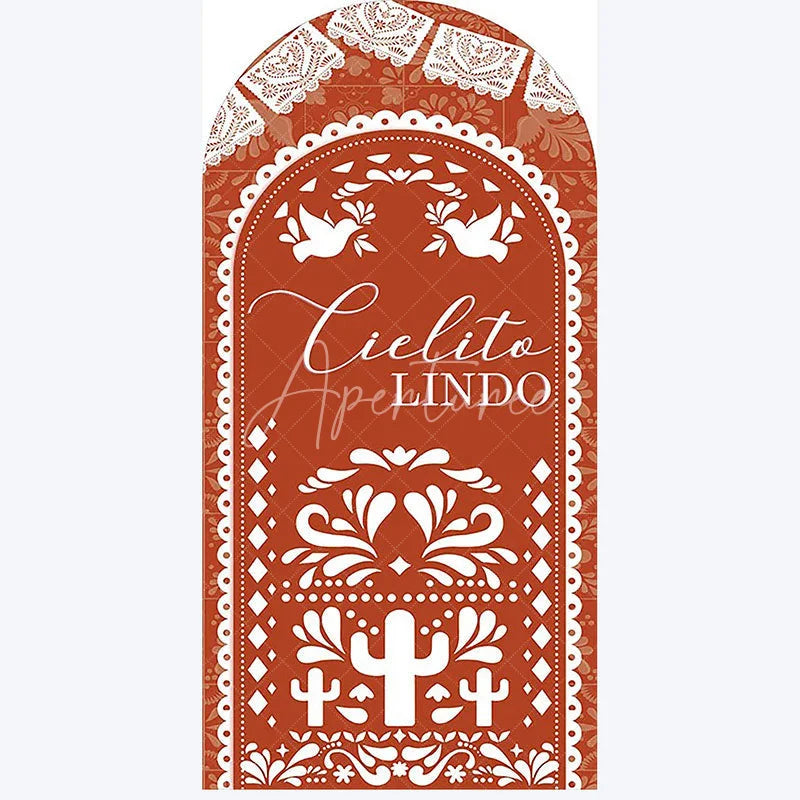 Aperturee - Aperturee Cielito Lindo Boho Wedding Arch Sweetie Baby Shower Backdrop Decor Floral Photo Background for Ceremony