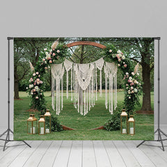 Aperturee - Aperturee Circular Arch Floral Fresh Outdoor Wedding Backdrop