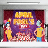 Aperturee - Aperturee Circus Curtain Stage Crown April Fools Day Backdrop