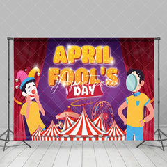 Aperturee - Aperturee Circus Curtain Stage Crown April Fools Day Backdrop