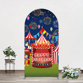 Aperturee - Aperturee Circus Nights Sweet Birthday Party Arch Backdrop