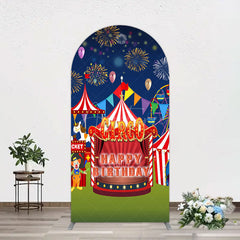 Aperturee - Aperturee Circus Nights Sweet Birthday Party Arch Backdrop