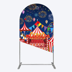 Aperturee - Aperturee Circus Nights Sweet Birthday Party Arch Backdrop