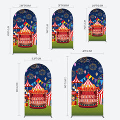 Aperturee - Aperturee Circus Nights Sweet Birthday Party Arch Backdrop