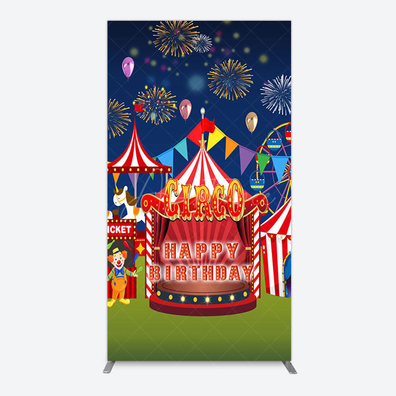 Aperturee - Aperturee Circus Nights Sweet Birthday Party Rectangle Backdrop