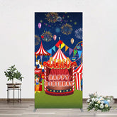 Aperturee - Aperturee Circus Nights Sweet Birthday Party Rectangle Backdrop