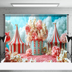 Aperturee - Aperturee Circus Popcorn Sweet Birthday Cake Smash Backdrop