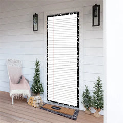 Aperturee - Aperturee Classic Black and White Composition Notebook Ruled Paper Door Cover Back to School Academic Theme Decor.