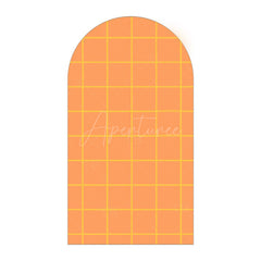 Aperturee - Aperturee Classic Checkered Pattern Arch Backdrop Crisp Grid Patterns With Clean Lines Elegant Party Decorations