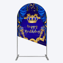 Aperturee - Aperturee Classic Crown Scepter Tassel Birthday Arch Backdrop
