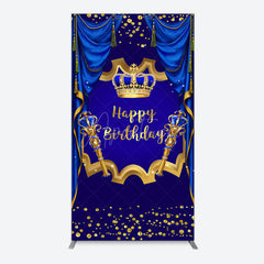 Aperturee - Aperturee Classic Crown Scepter Tassel Birthday Rectangle Backdrop