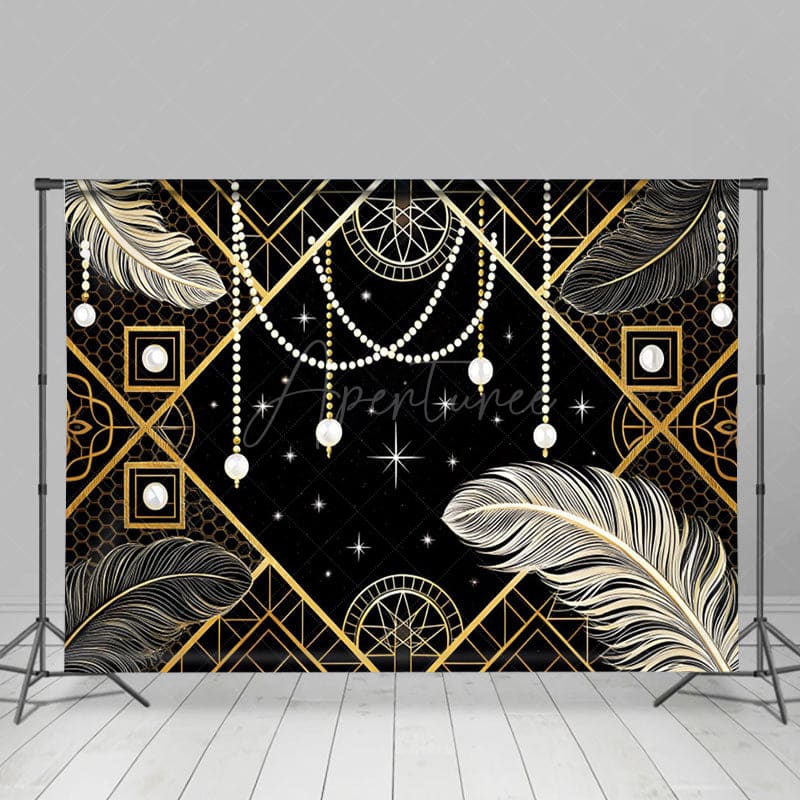 Aperturee - Aperturee Classic Gatsby Theme Pearl Lines Elegant Backdrop