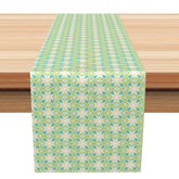 Aperturee - Aperturee Classic Geometric Table Runner in Sage Green for Modern Farmhouse and Spring Kitchen Dining Decor