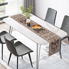 Aperturee - Aperturee Classic Slovak Folk Pattern Table Runner for Traditional European and Ethnic Kitchen Dining Decor