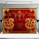 Aperturee - Aperturee Classic Window Peanut Zodiac Snake Year Backdrop