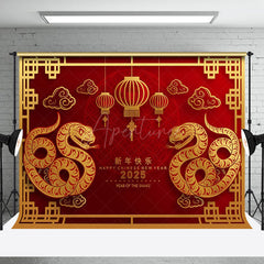 Aperturee - Aperturee Classic Window Peanut Zodiac Snake Year Backdrop