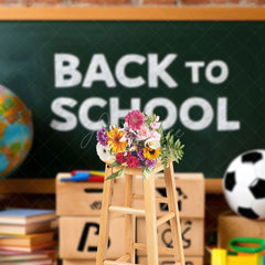 Aperturee - Aperturee Clean Classroom Podium Back To School Photo Backdrop