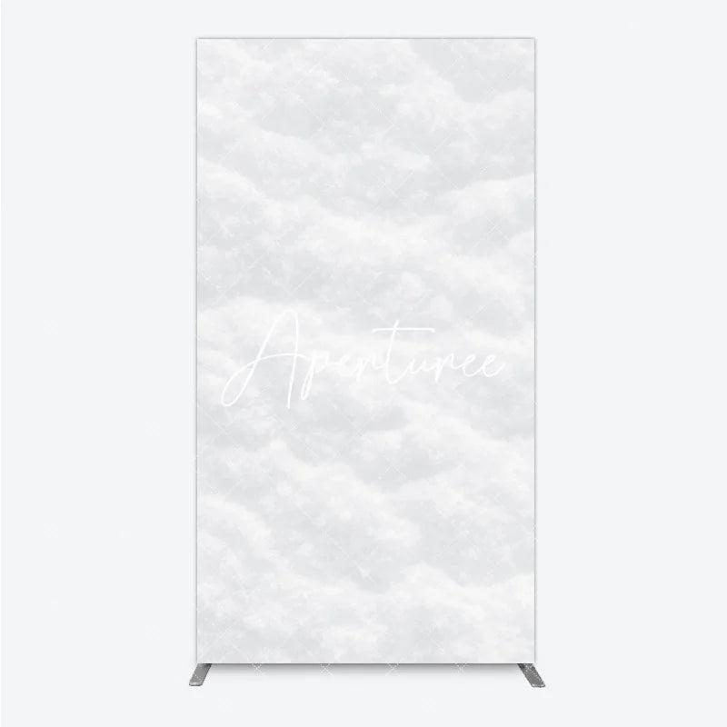 Aperturee - Aperturee Clean White Snow Texture Rectangle Arch Backdrop Winter Wonderland Holiday Party Photography Decor
