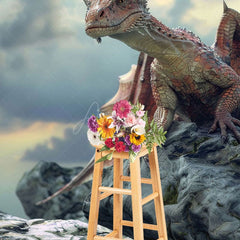 Aperturee - Aperturee Cloud Sky Rocks Welsh Dragon Natural Scene Backdrop