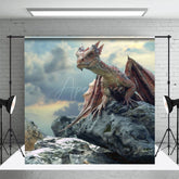 Aperturee - Aperturee Cloud Sky Rocks Welsh Dragon Natural Scene Backdrop