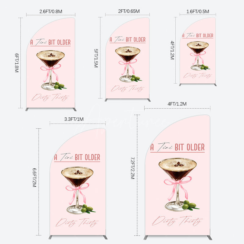 Aperturee - Aperturee Coffee A Tini Bit Older Dirty Thirty Half Moon Arch Backdrop