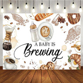 Aperturee - Aperturee Coffee Beans A Baby Is Brewing Baby Shower Backdrop