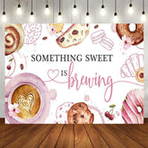 Aperturee - Aperturee Coffee Desserts Something Sweet Is Brewing Backdrop