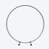 Aperturee - Aperturee Collapsible Tabletop Hoop Stand Silver Round Arch Frame Stand for Party Decor