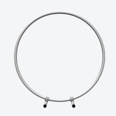 Aperturee - Aperturee Collapsible Tabletop Hoop Stand Silver Round Arch Frame Stand for Party Decor