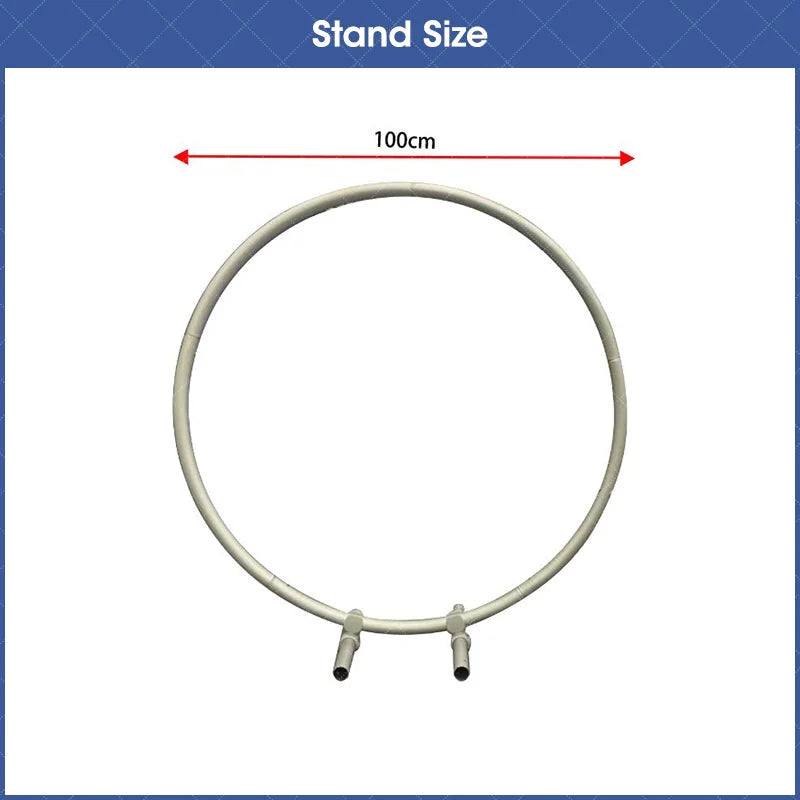 Aperturee - Aperturee Collapsible Tabletop Hoop Stand Silver Round Arch Frame Stand for Party Decor