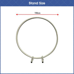 Aperturee - Aperturee Collapsible Tabletop Hoop Stand Silver Round Arch Frame Stand for Party Decor