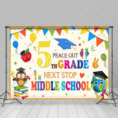 Aperturee - Aperturee Color 5th Grade Next Stop Middle School Grad Backdrop