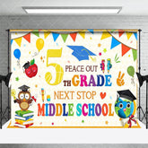 Aperturee - Aperturee Color 5th Grade Next Stop Middle School Grad Backdrop